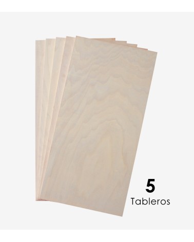 Tablero Contrachapado Madera de Chopo - 554x278x12 mm